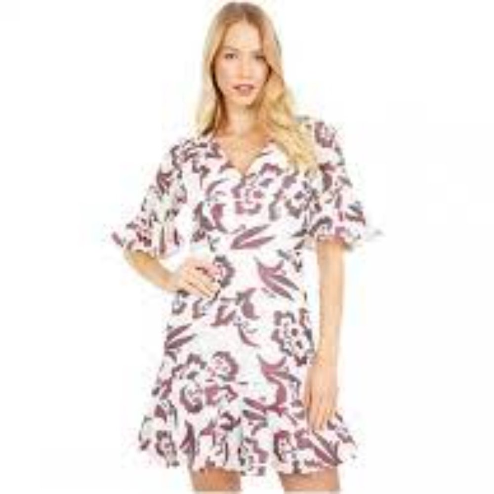 💐 🏵 HOST PICK 💐  REBECCA TAYLOR NEW w/TAGS : Amea Floral Ruffle Dress - Picture 13 of 13